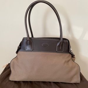 JP TODS Tote Bag in Olive Canvas